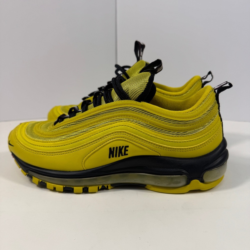 Nike Air Max 97 GS Yellow Black Running Shoes‎ Youth 6Y - Picture 3 of 10